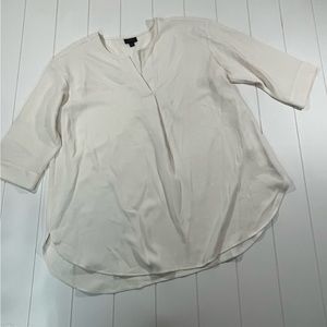 J.Jill Wearever White Half Sleeve Tunic Top Sz XL petite